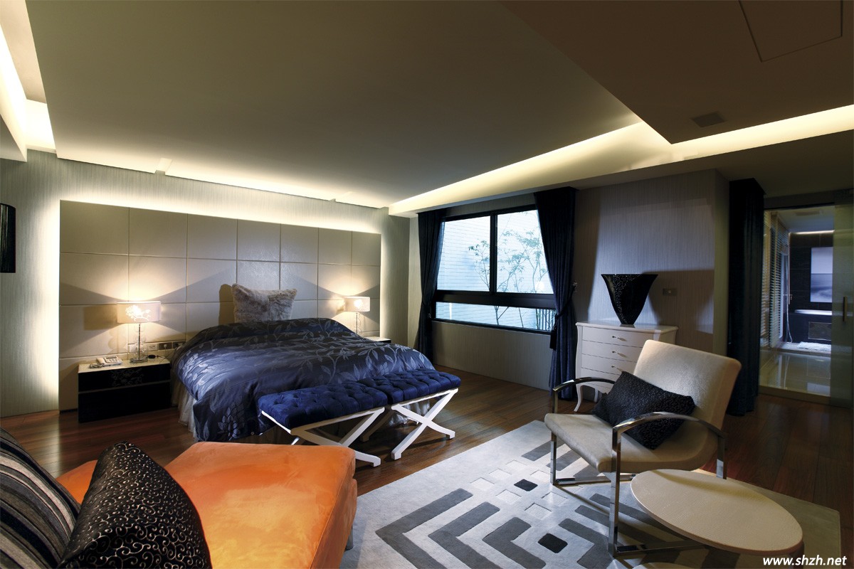 現(xiàn)代都市風別墅臥室