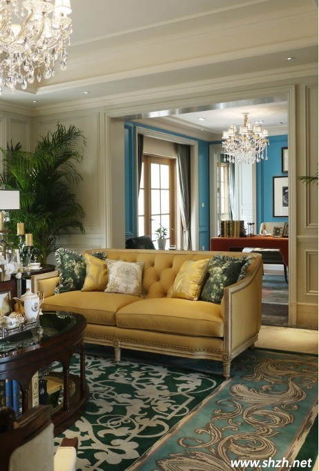 歐式田園客廳搭配