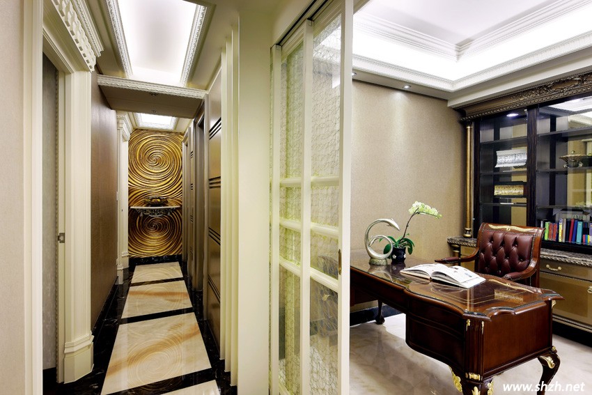 華麗新古典走廊與書(shū)房